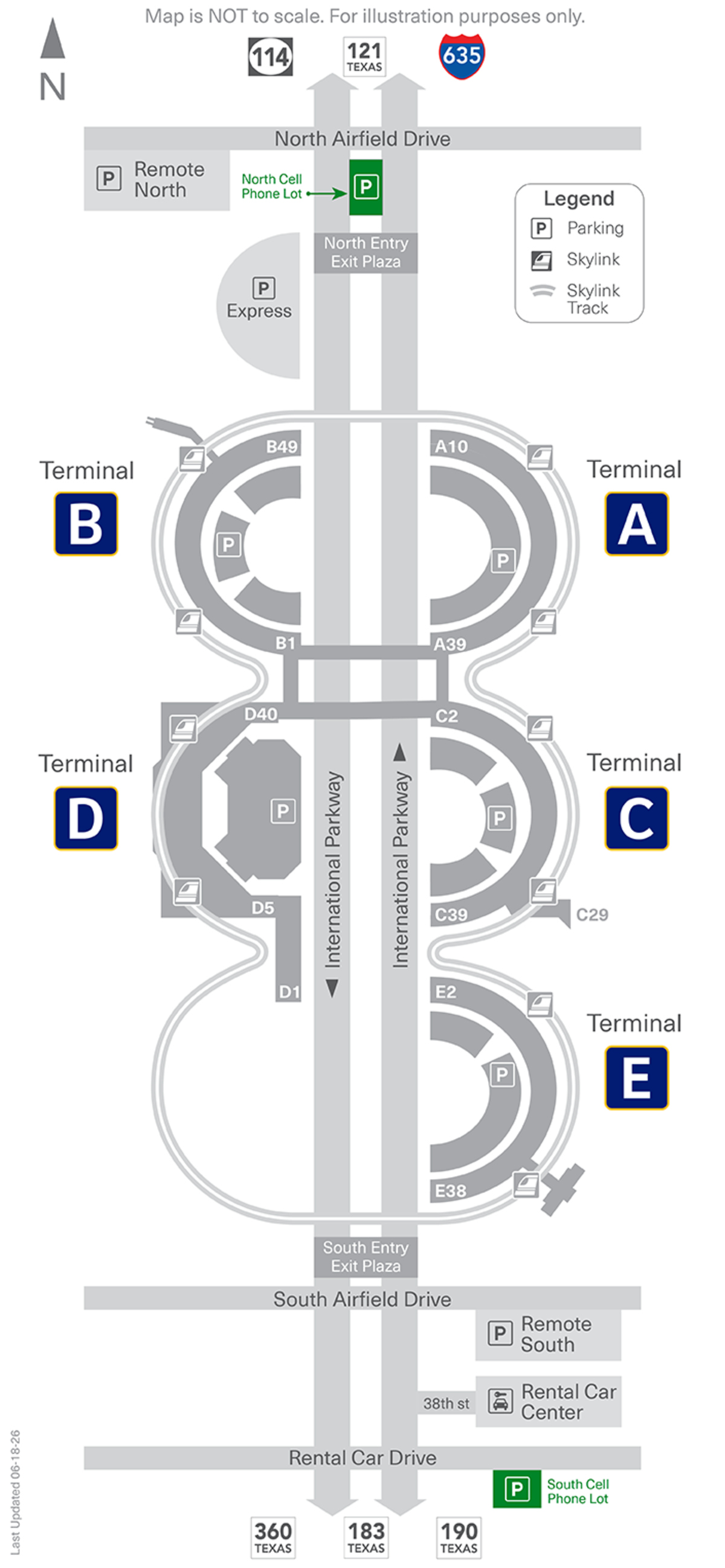 Cell Phone Lots Parking Map