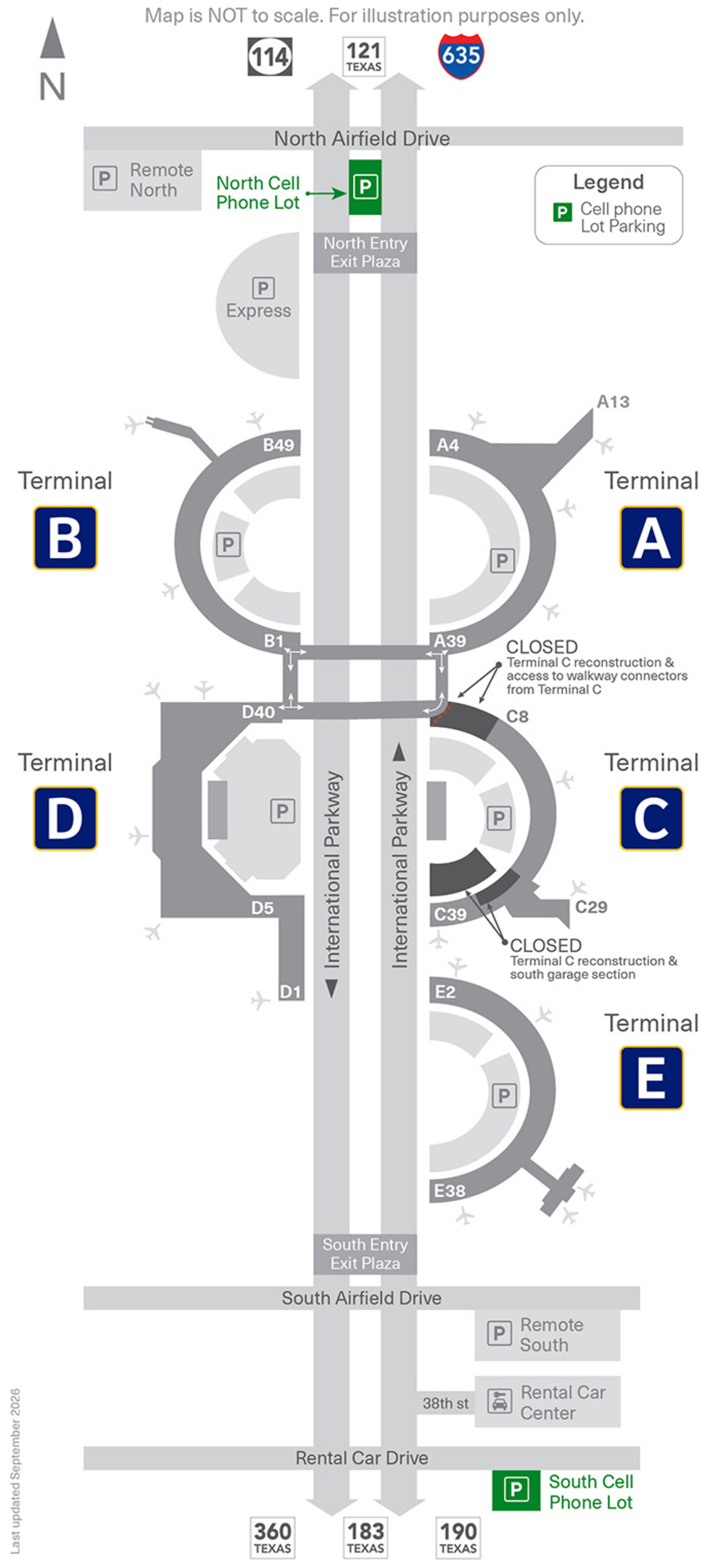 Cell Phone Lots Parking Map