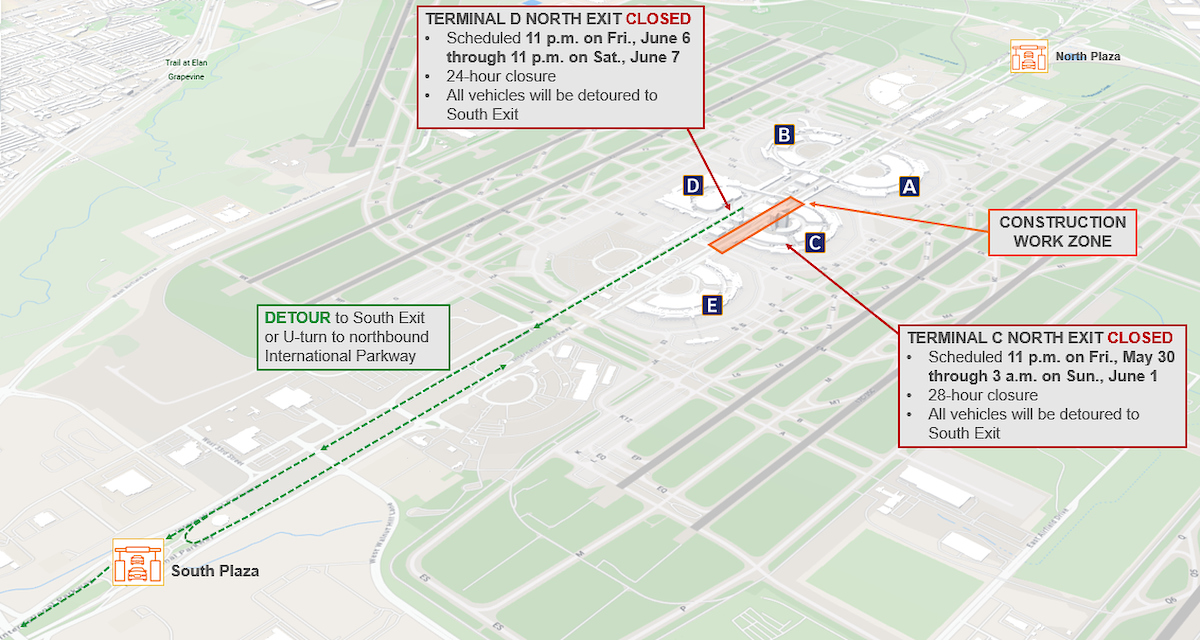 Terminal C Bridge Beam Placement Map