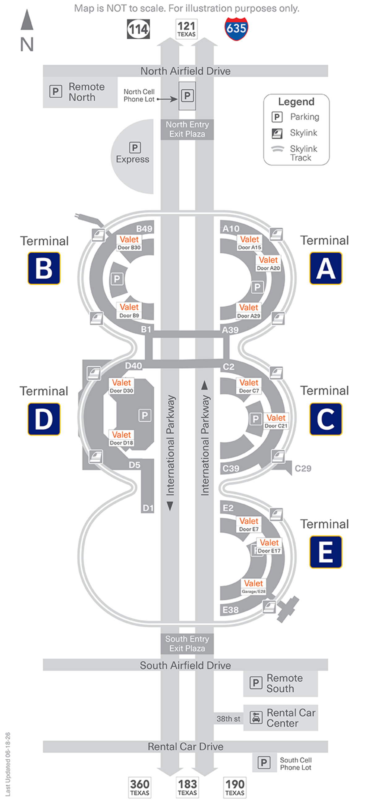 2026 Parking Map Valet