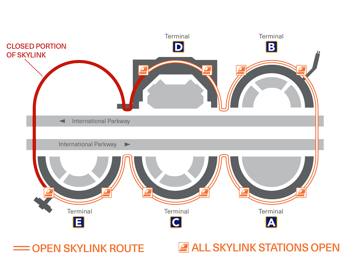 Skylink Station and Route Map - Terminal F Module Installation v2