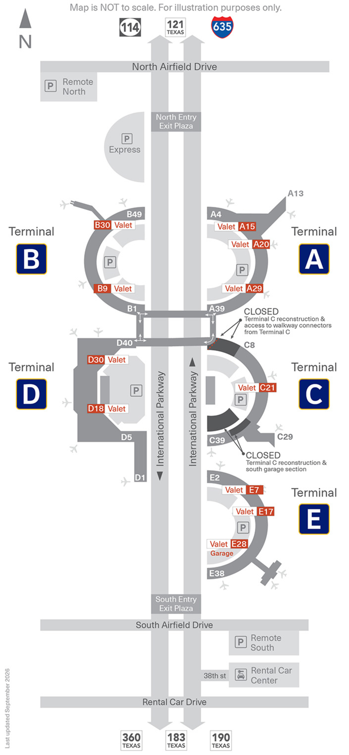 2026 Vertical Terminal Map Valet