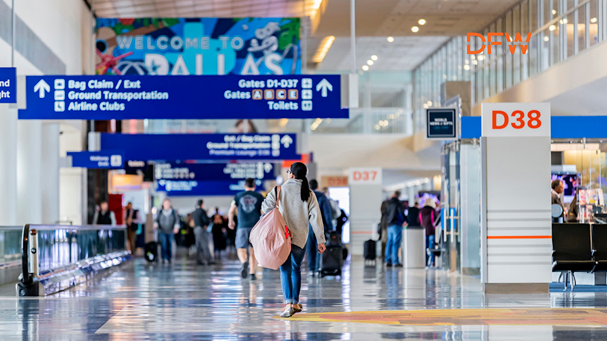 DFW Airport Video Chat Background Traveler Terminal D