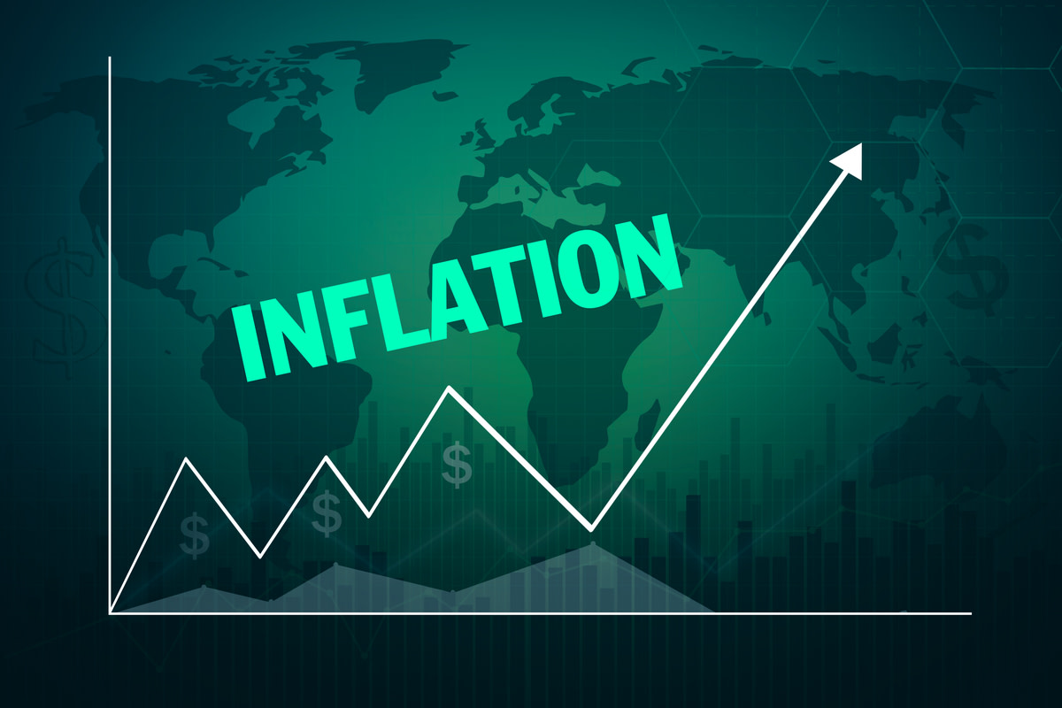 Graph showing increase in inflation