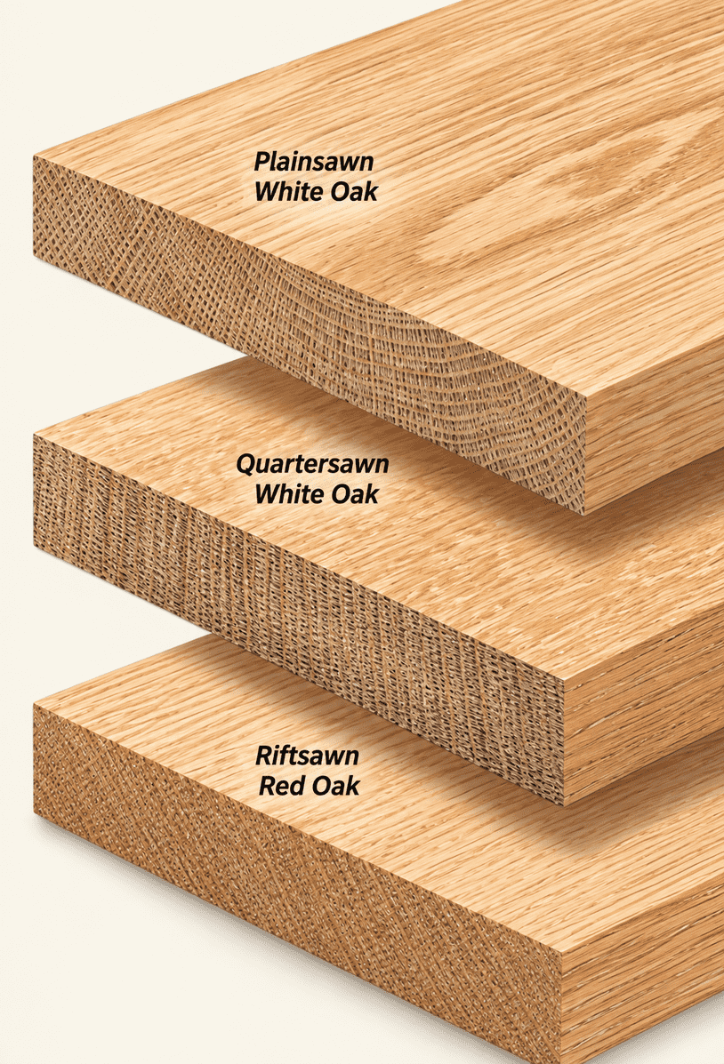 Oak Grain Orientation Guide