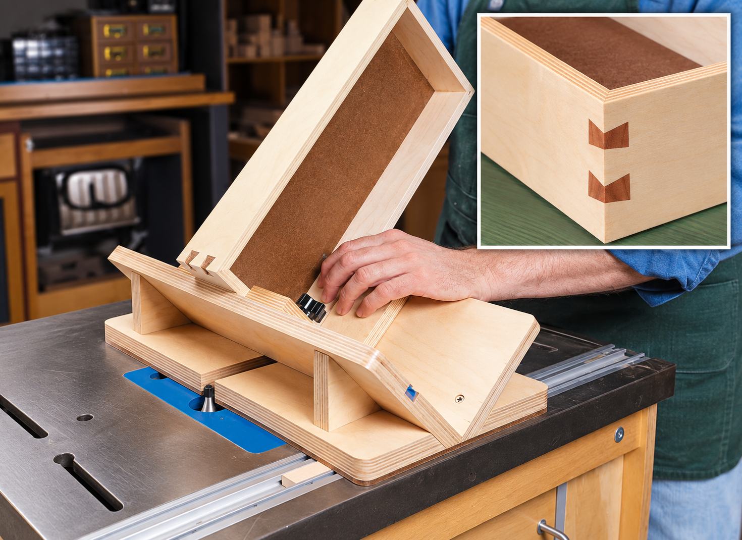 router table dovetail key jig
