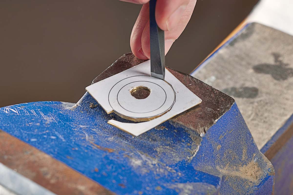 using chisel to cut metal