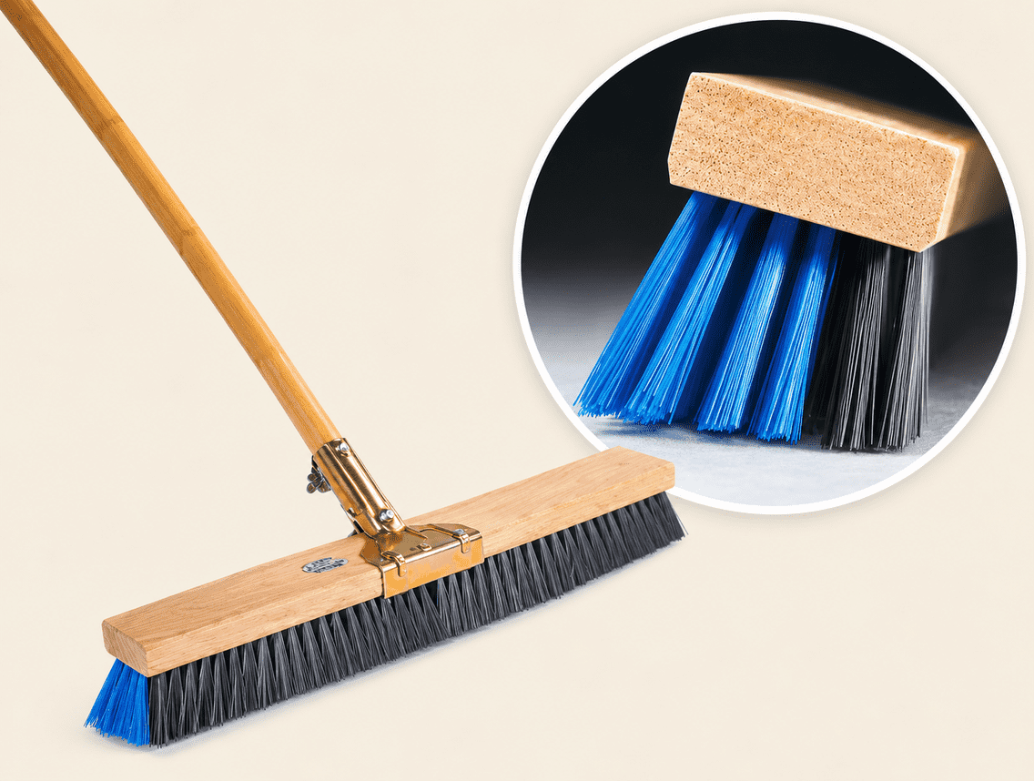 Synthetic Diagonal Push Broom with Bristle Detail