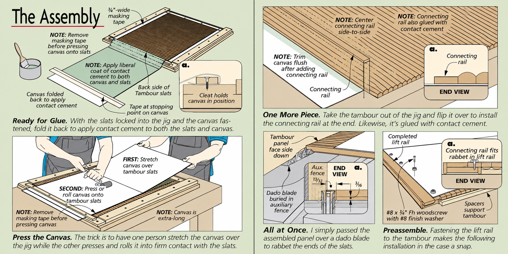 tambour assembly instruction guide