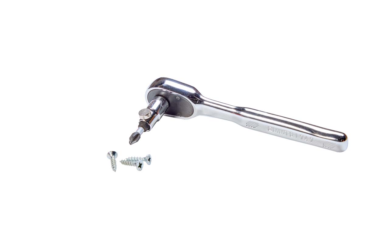 image of 90 degree ratchets and some screws