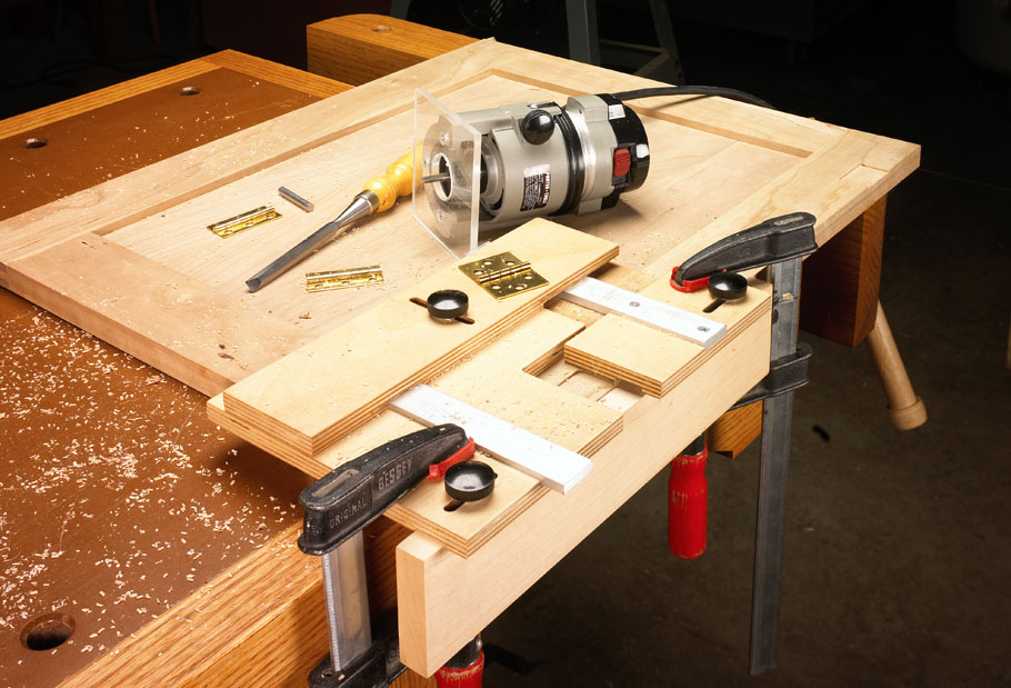 finished hinge mortise