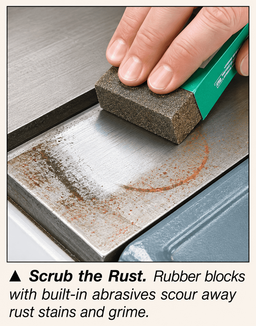 scrubbing table saw top