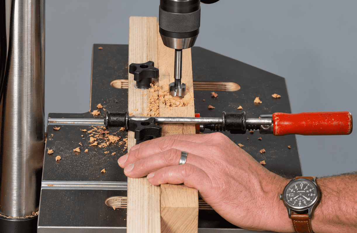 drill out mortise