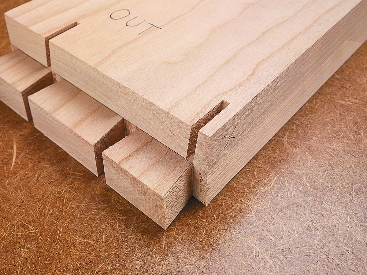 line up ends of dovetails