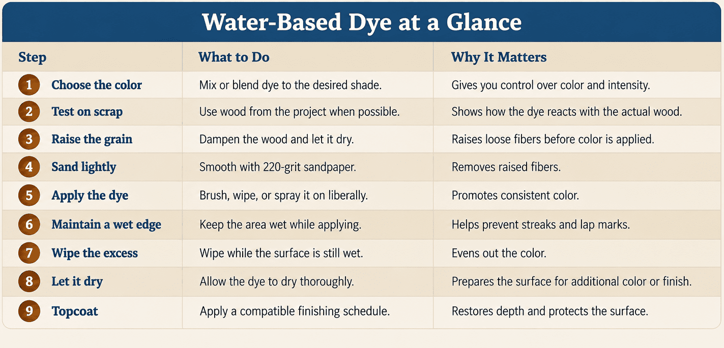 Water-Based Dye at a Glance