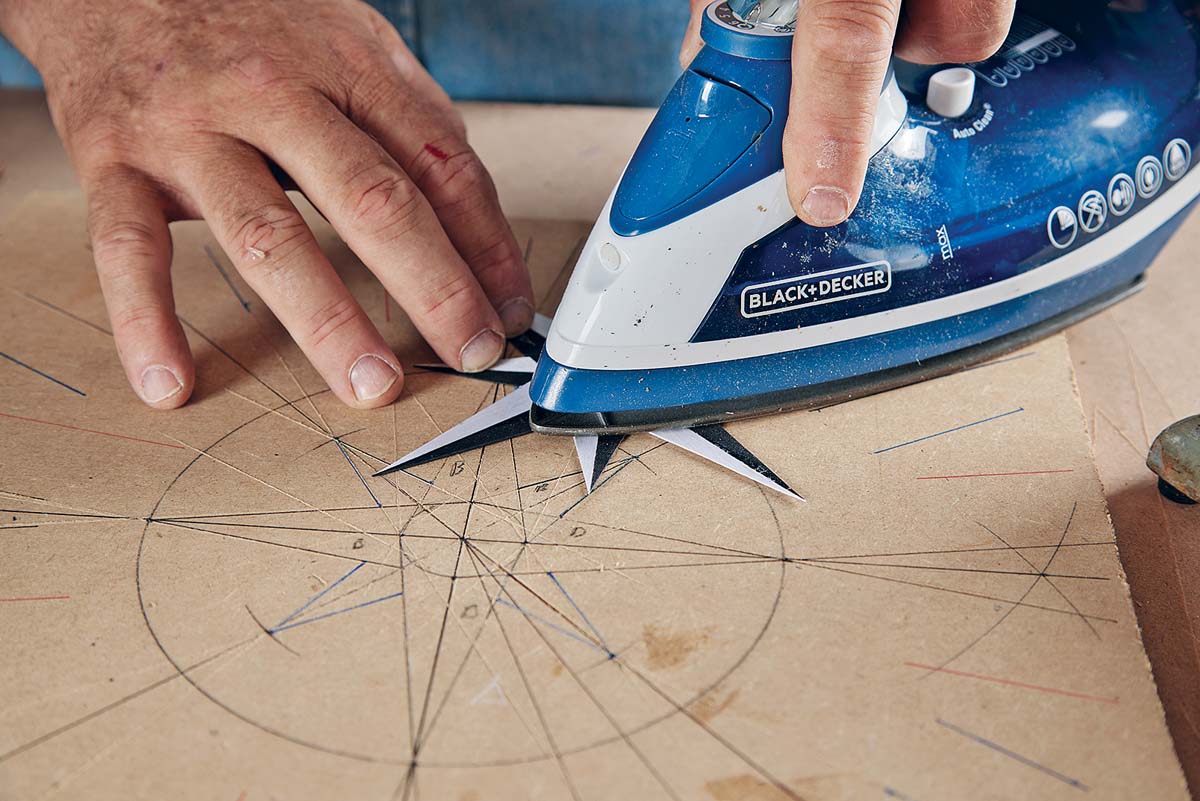 using iron to iron veneer tape design