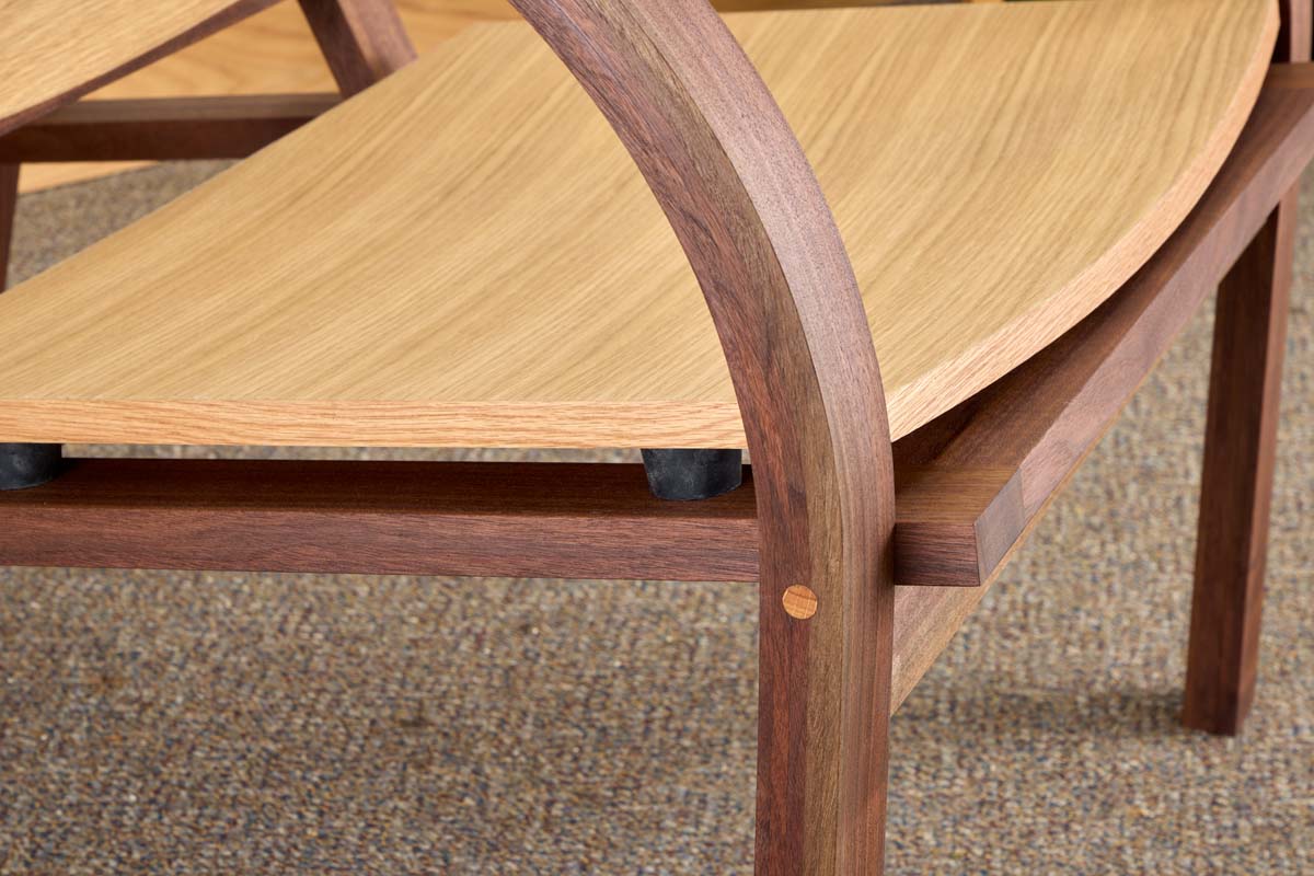 black rubber bump used to buffer seat and back rest