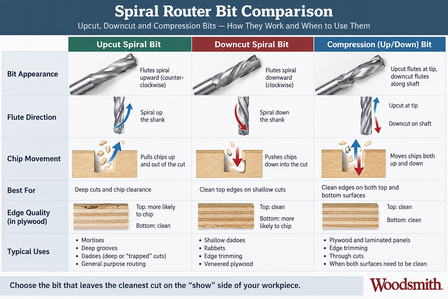 spiral router bit comparison