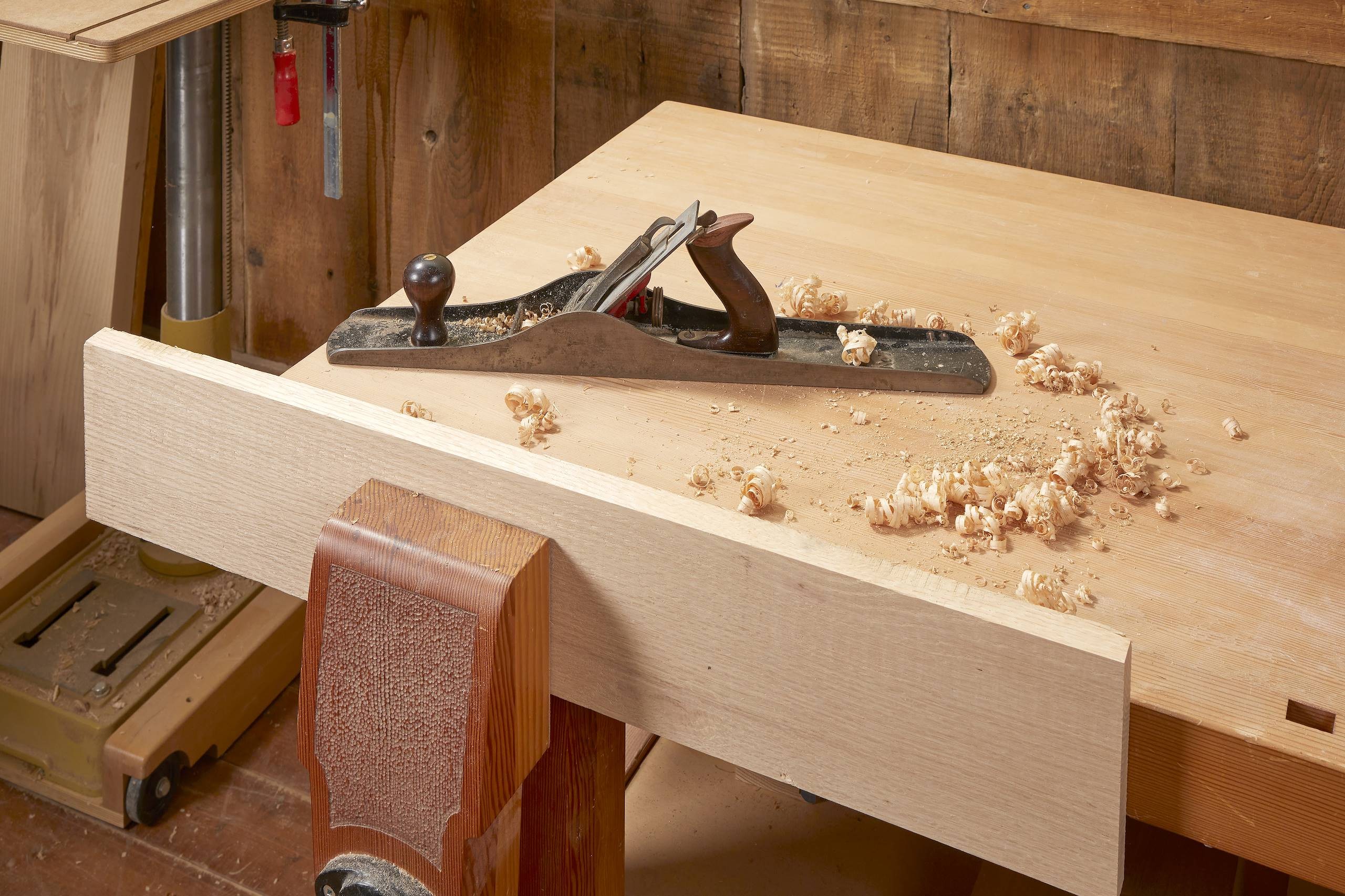 jointer plane on table