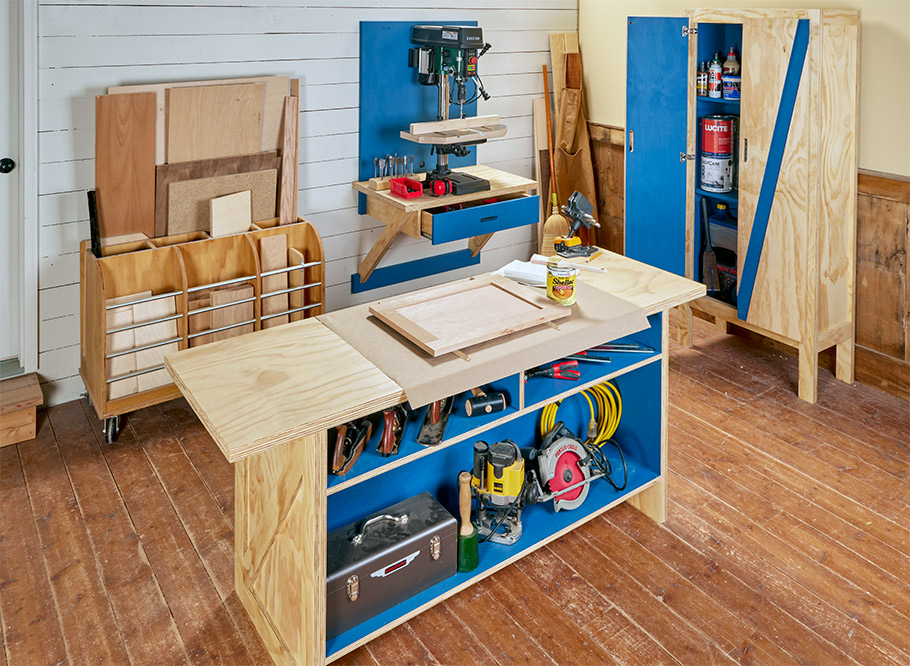 shop storage plywood projects
