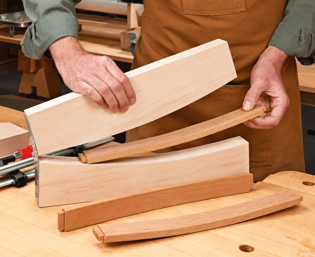 steam bending remving wood from form