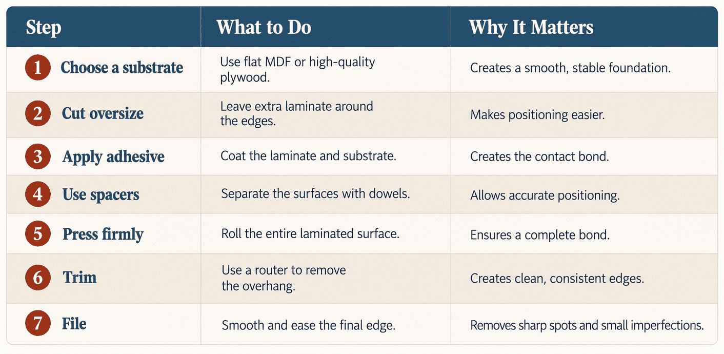 Wood Lamination Steps at a Glance optimized