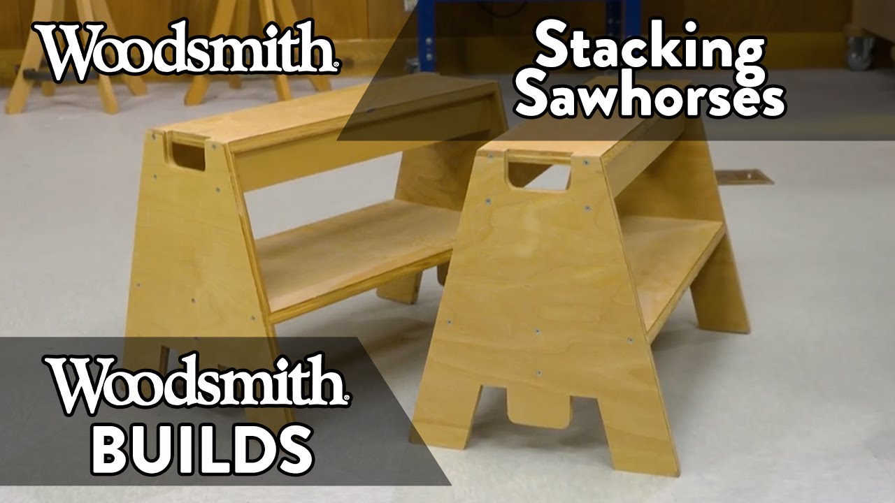 Build Stacking Sawhorses from A Single Sheet of Plywood