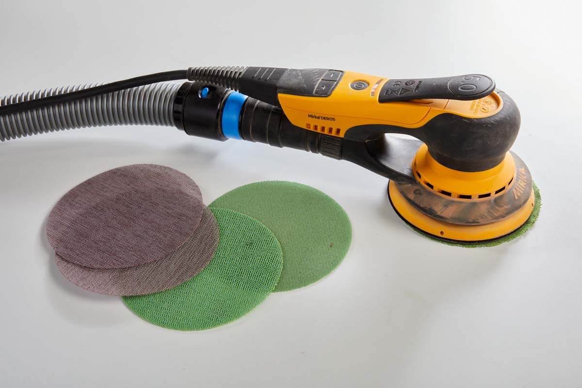 5" random orbit sander and a handful of discs