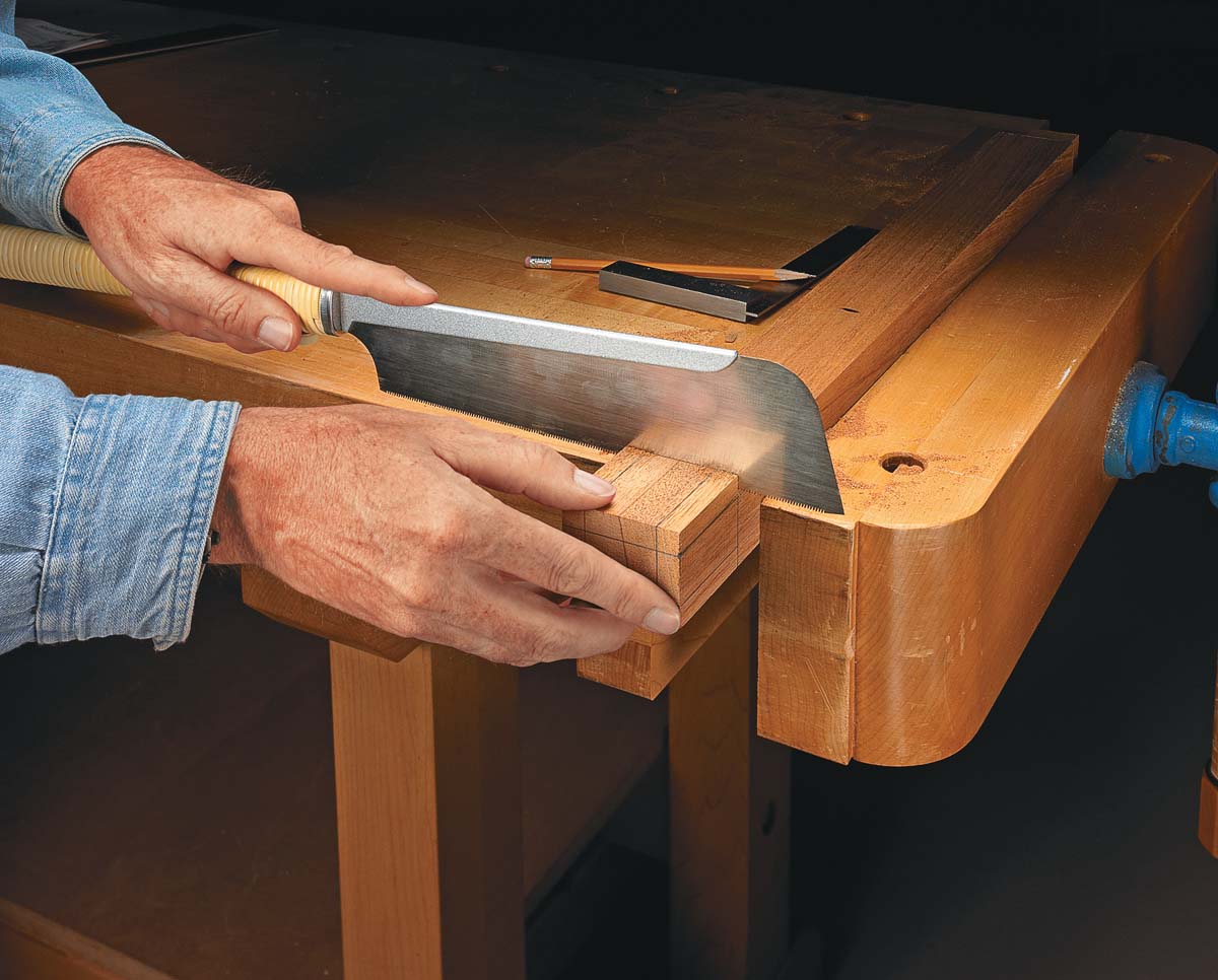 dozuki saw cutting wood