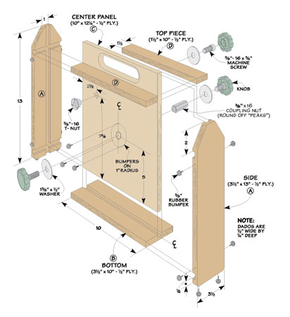 dado blade storage exploded view