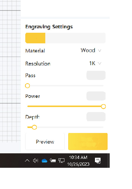 burn setting for the image