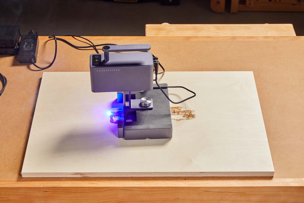 modifying laser for larger pieces with roller attachment