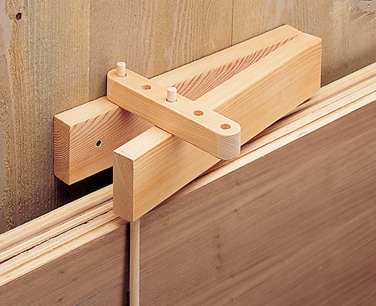 diy hinged bracket on wall