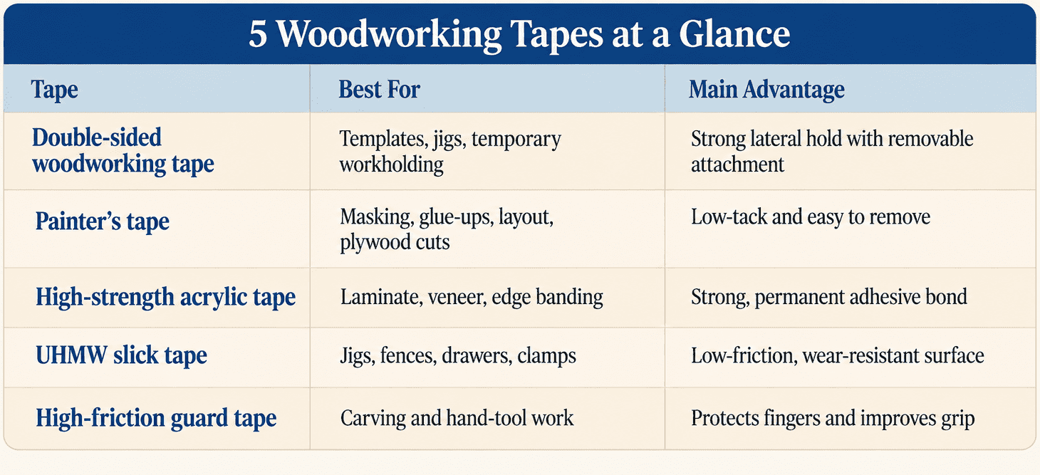 Woodworking Tape Guide Table