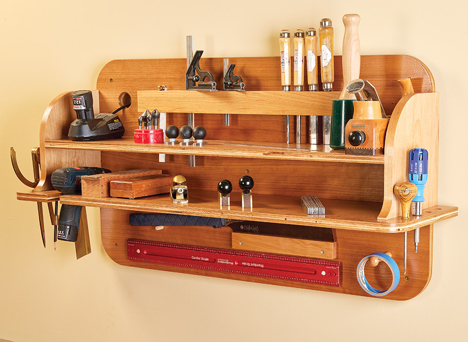 over-the-bench tool rack