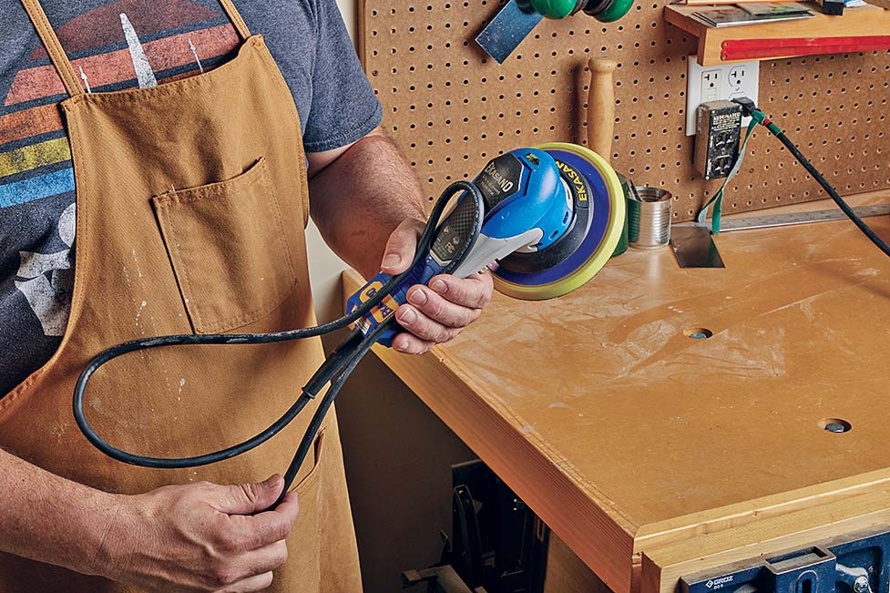 making loop with orbital sander's cord