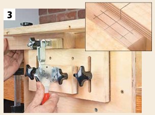 step 3 routing a mortise