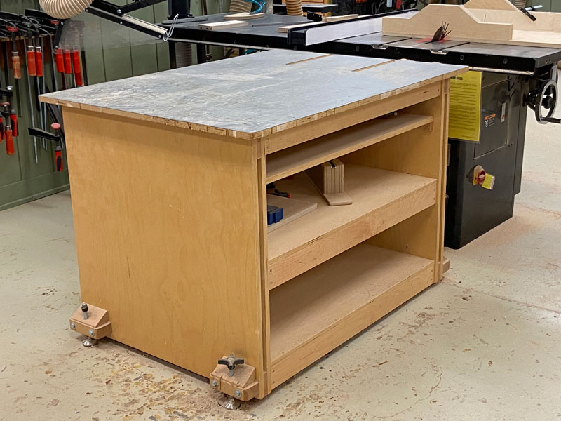 ShopNotes podcast table saw outfeed and assembly table
