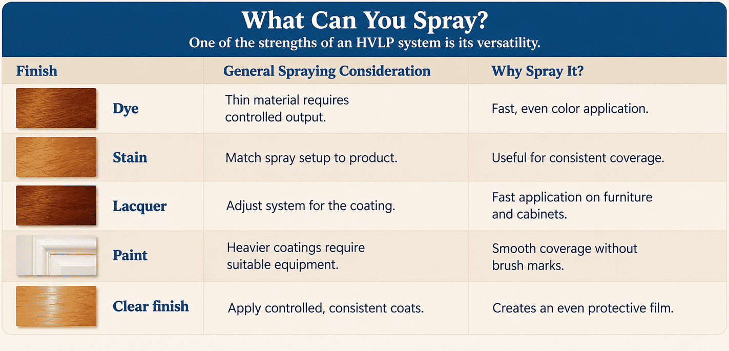 HVLP Finishes What Can You Spray