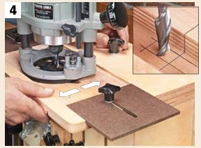 step 4 routing a mortise
