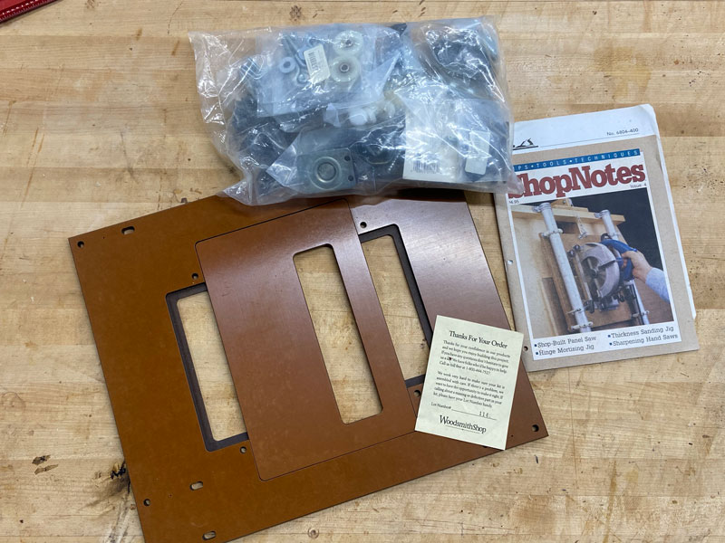 Panel saw hardware kit