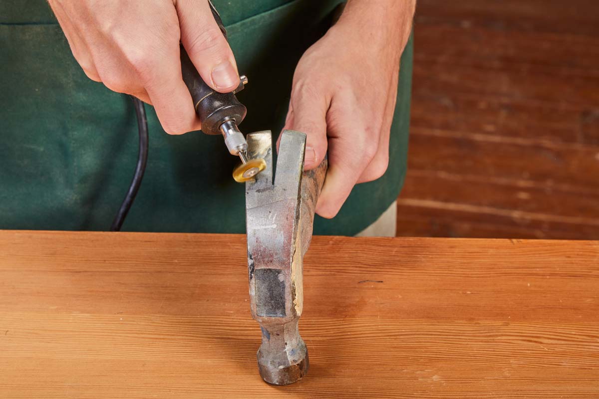 polishing metal with dremel wire brush bit