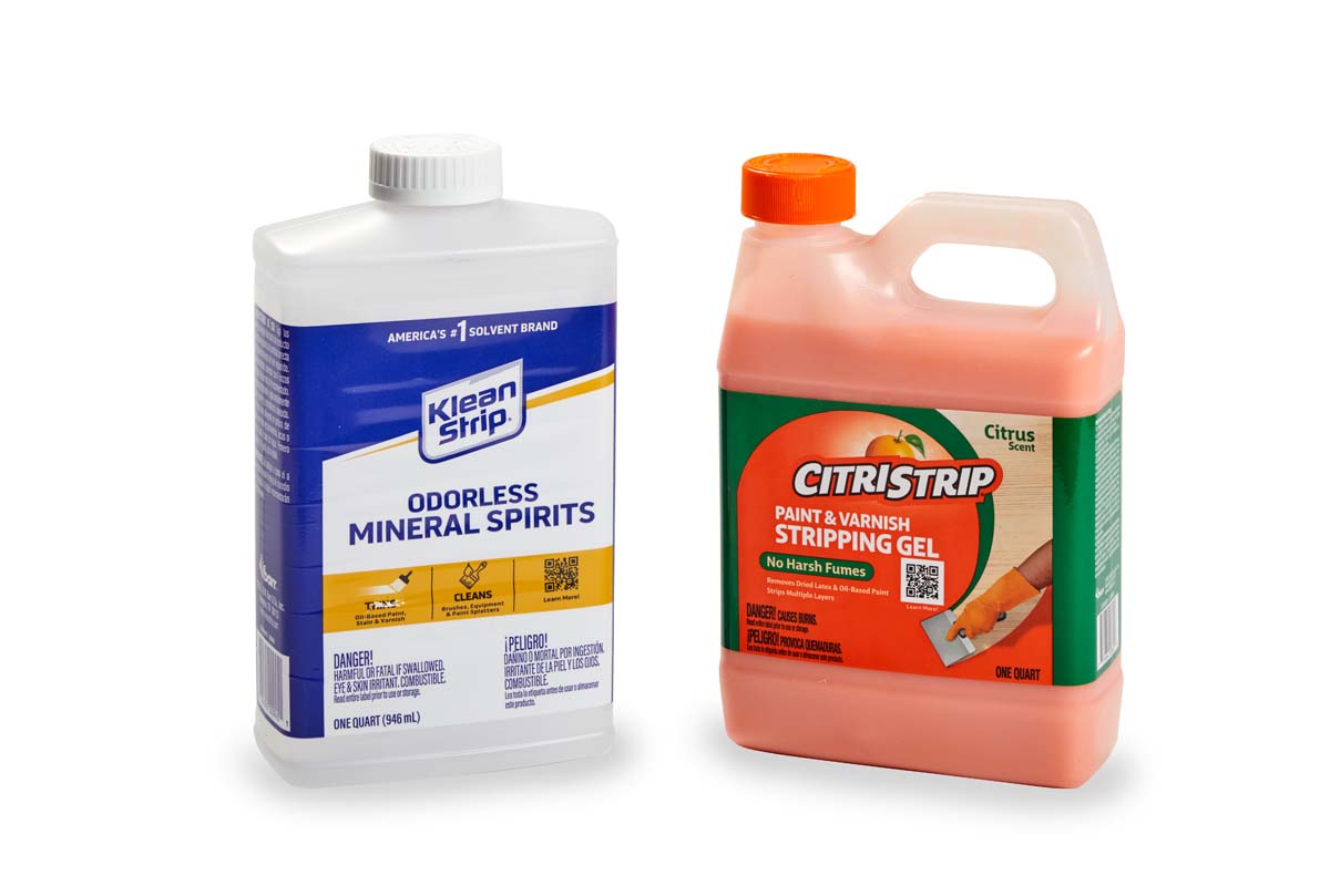 kleanstrip odorless mineral spirits and citristrip paint & varnish stripping gel