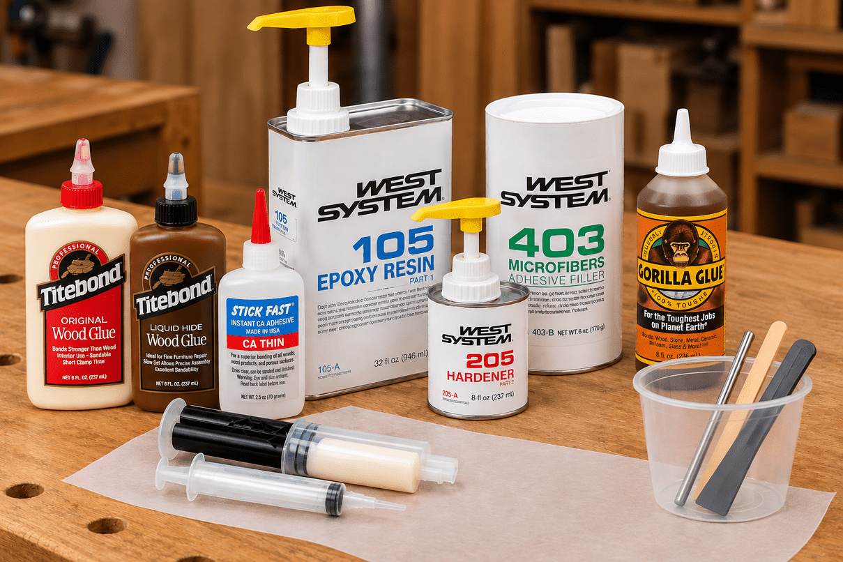 Woodshop Adhesive Workbench Display optimized 2000