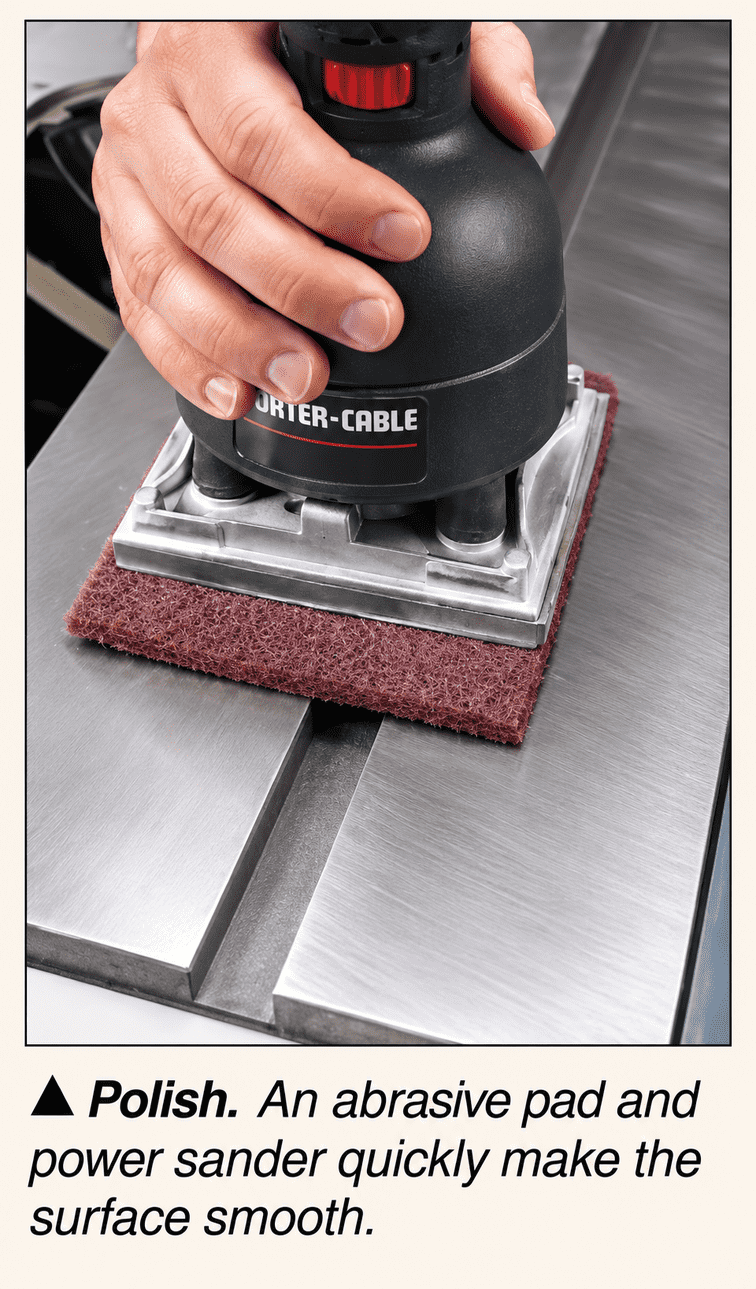 polish table saw top