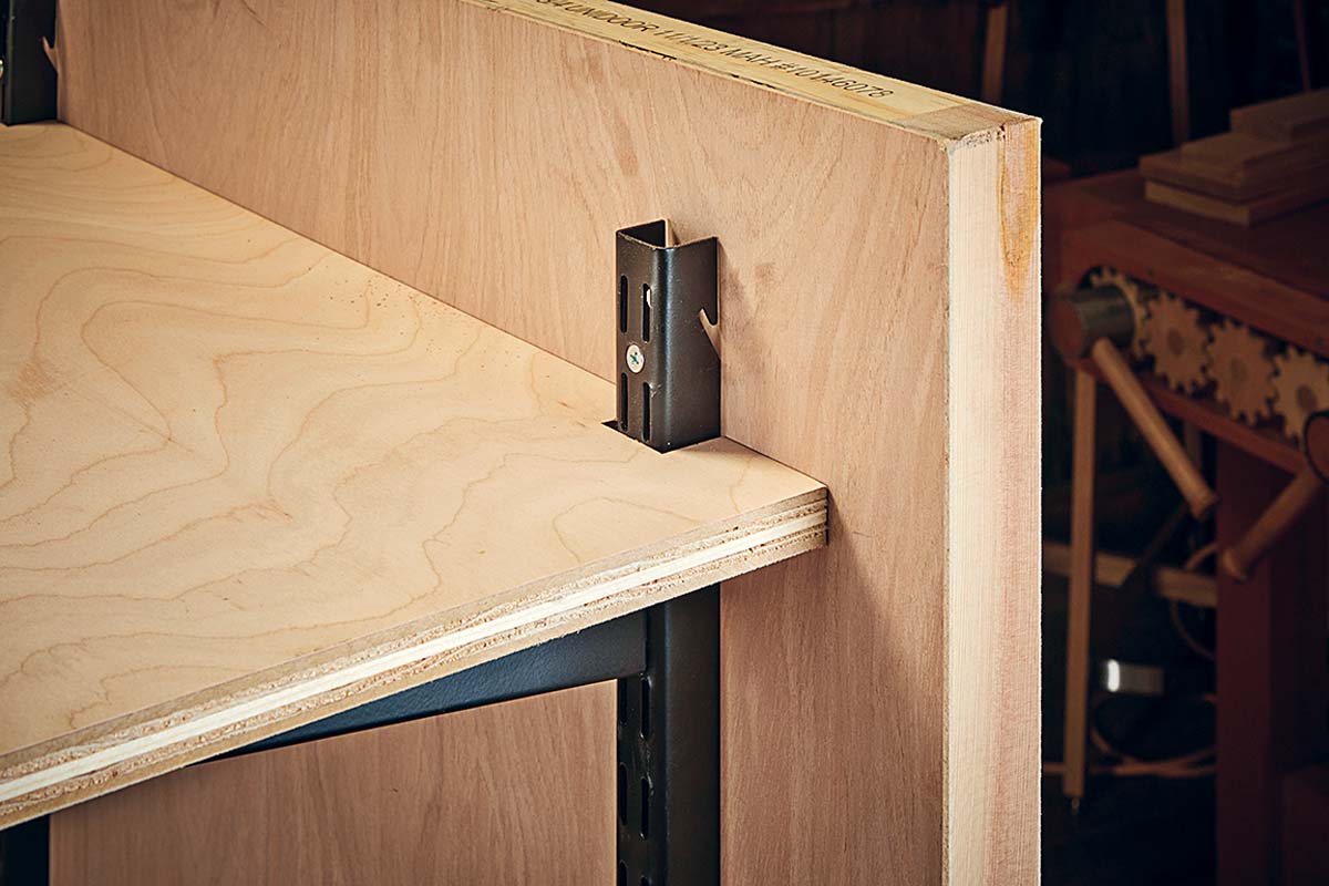 close up of diy shop cart adjustable shelf