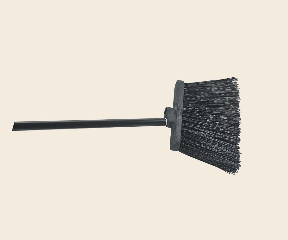 angle broom with long synthetic bristles