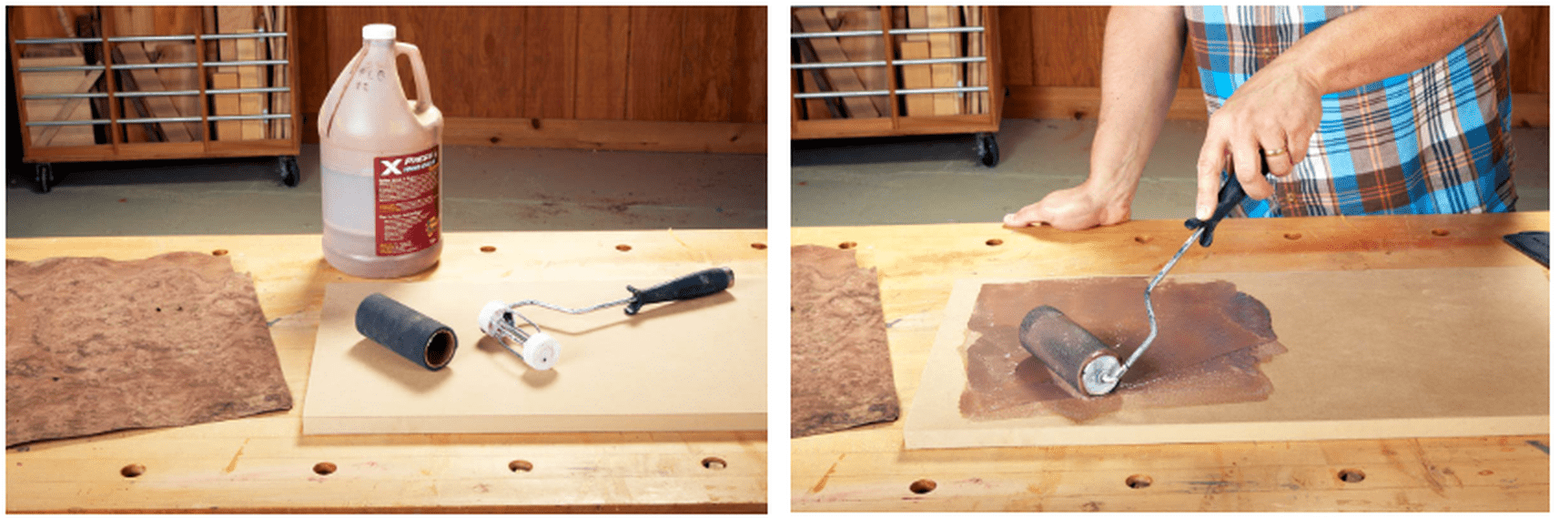 glue roller side by side