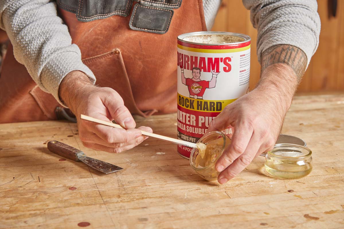 mixed durham filler with look and consistency of peanut butter