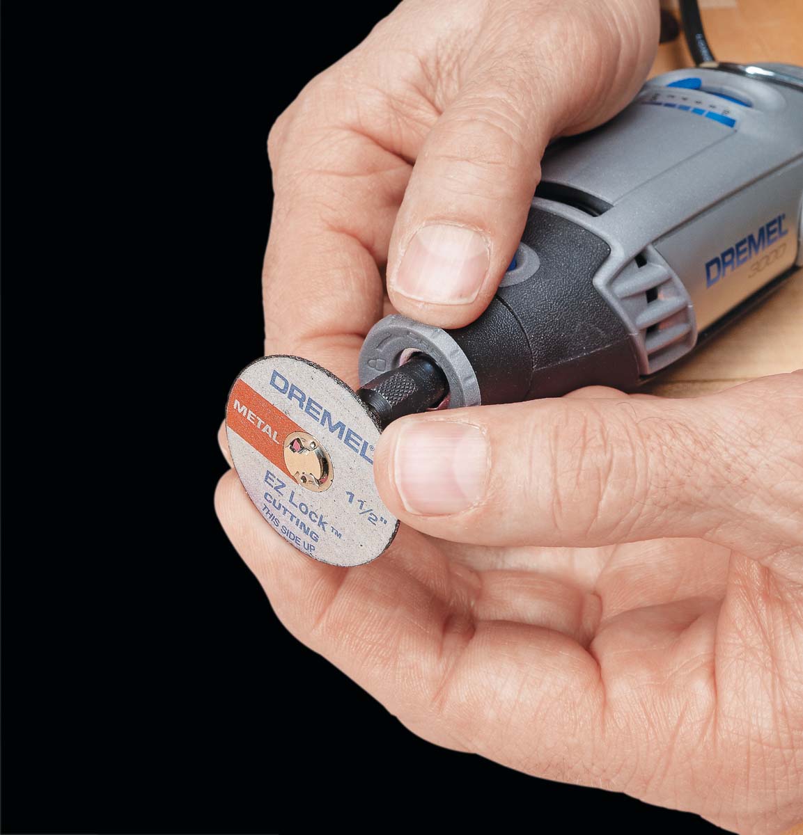 figure 2 of dremel with bonded adhesive mandrel bit